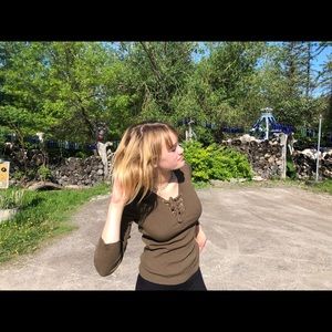 Dark olive color sweater